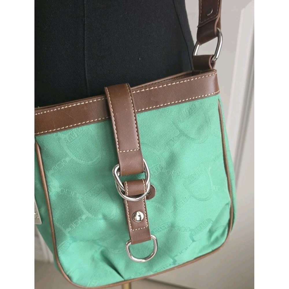 Chaps Signature Green Cross-Body Equestrian Preppy Casual Handbag Retail $46